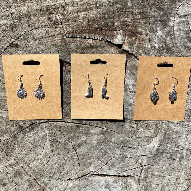 Cactus, Boot & Sunflower 3 pack ( Dangle)
