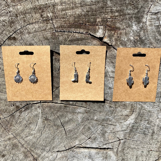 Cactus, Boot & Sunflower 3 pack ( Dangle)